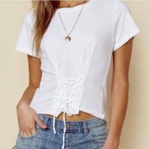 LNA lace up tee